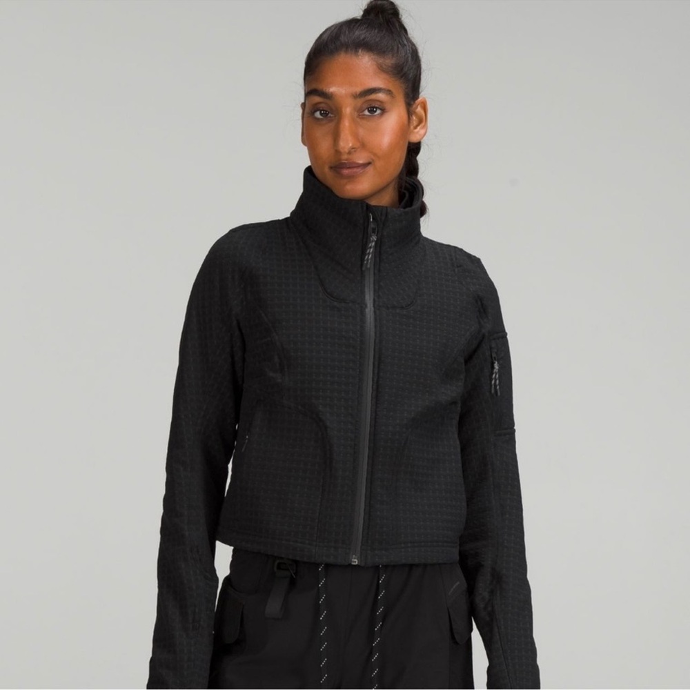 Lululemon Water Repellent Grid Fleece Hiking Jacket